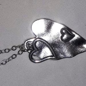 Silver double Hearts Necklace
